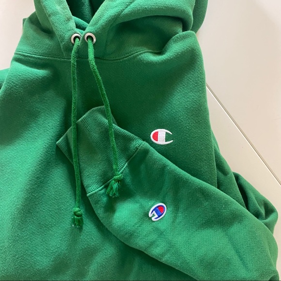 Champion Sweaters - CHAMPION - Reverse Weave Hoodie Green